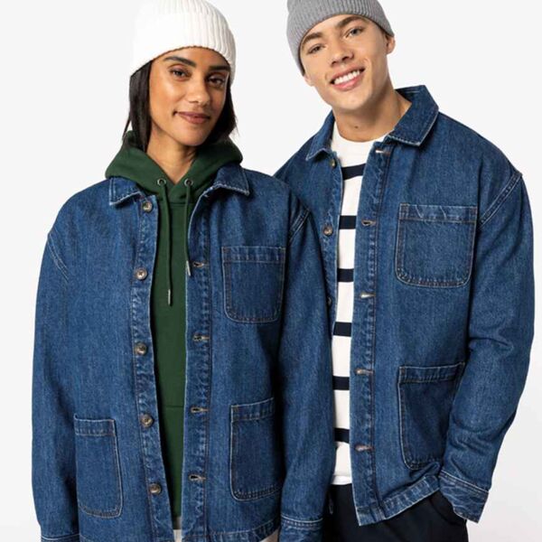 Native Spirit Unisex Dropped Shoulder Denim Jacket Thumbnail