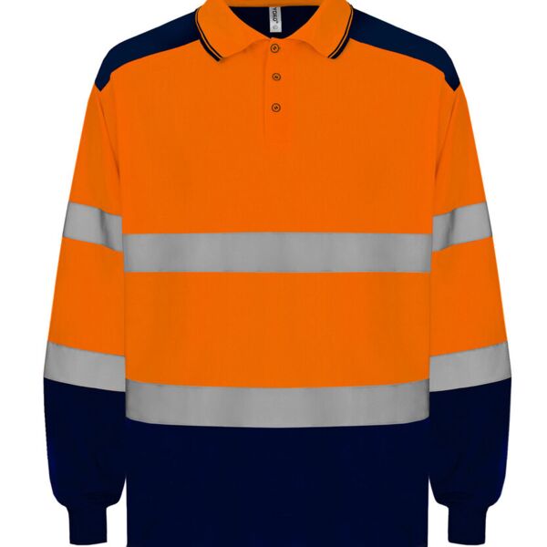 Hi-vis two-tone long sleeve polo (HVJ330) Thumbnail