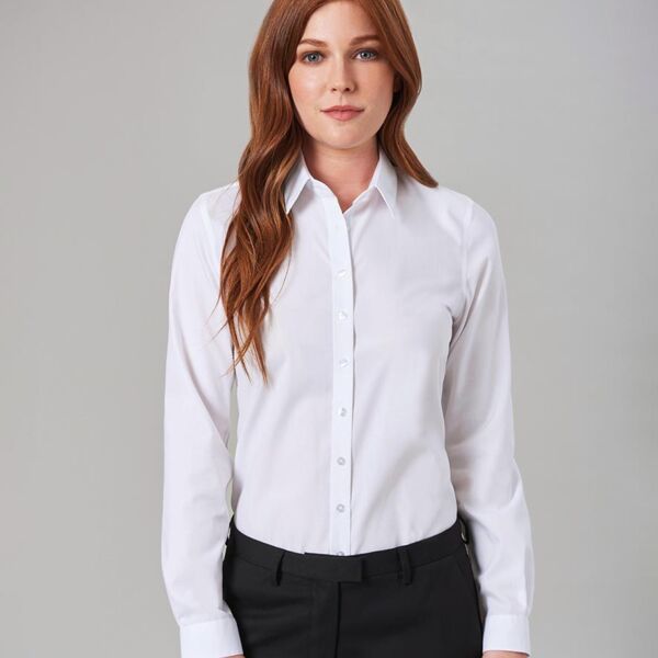 Brook Taverner Ladies Silvi Fitted Long Sleeve Blouse Thumbnail
